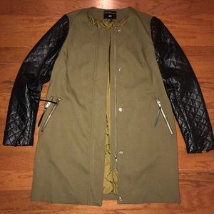 H&M Jacket with Faux Leather Sleeves